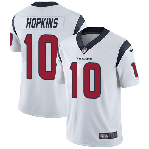 Nike Texans #10 DeAndre Hopkins White Men's Stitched NFL Vapor Untouchable Limited Jersey - Click Image to Close